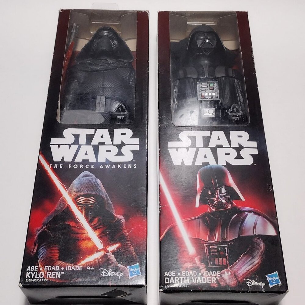 Star Wars 12" Kylo Ren & Darth Vader Action Figures (Hasbro, Pre-Owned)